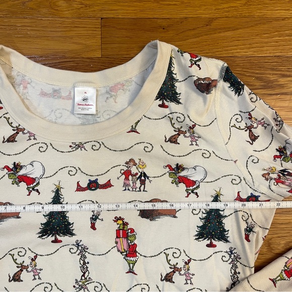 Hanna Andersson Adult Dr. Seuss Grinch Long John Pajama Set Size XL Christmas PJ - Picture 3 of 9